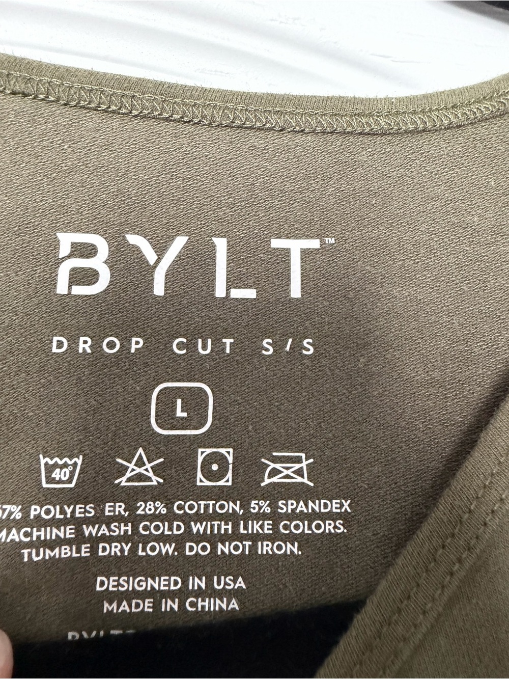 BYLT Basics Olive Short Sleeve Crew Tee - Picture 2 of 2